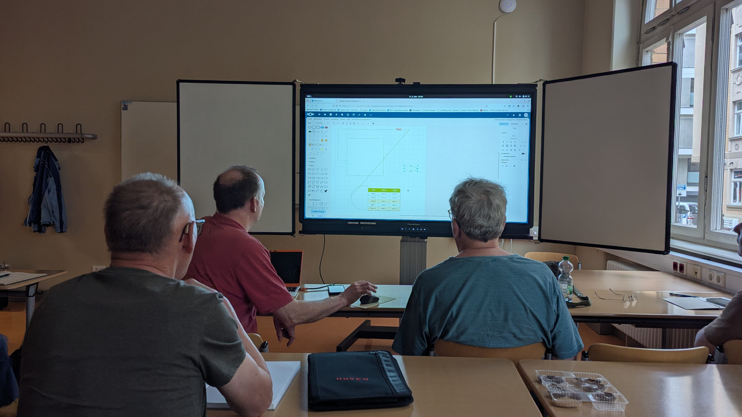 Demonstration von Drawio in der Nextcloud